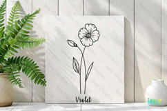 February - Violet Birth Flower SVG Product Image 2