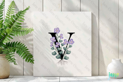 Violet Letter V Clipart Product Image 3