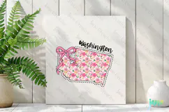 Washington Floral Coquette PNG - 50 States Design Product Image 3