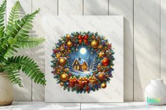 Watercolor Christmas Scenes Sublimation Product Image 2