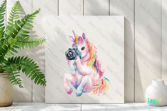 Unicorn Watercolor Cute Animals Photographer Product Image 2