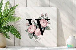 Wild Rose Letter W Clipart Product Image 3