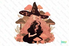 Mushroom Witch Subliamtion Clipart Product Image 1