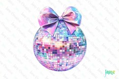 Girly Glitter Coquette Valentine Disco Ball Clipart Product Image 1