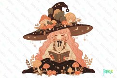 Mushroom Witch Subliamtion Clipart Product Image 1