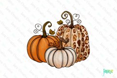 Fall Halloween Pumpkins Sublimation Clipart Product Image 1