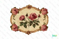 Vintage Valentine Label Sublimation Clipart Product Image 1