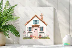 Gardening Girl House Sublimation Clipart Product Image 2
