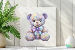 Girly Glitter Coquette Valentine Teddy Bear Clipart Product Image 2