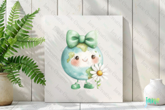 Cute Earth Clipart Sublimation Product Image 3