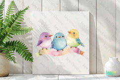 Easter Party Bird Banner Sublimation Clipart Product Image 2