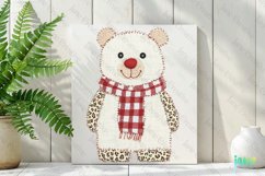 Christmas Polar Bear Patchwork Illustration Product Image 2
