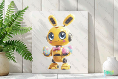 Cute Easter Robot Sublimation Clipart Product Image 2