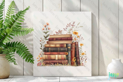 Boho Spring Floral Book Sublimation Clipart Product Image 2