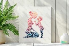 Mom And Baby Made Of Hearts Clipart Product Image 2