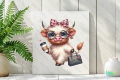 Leopard Fashion Highland Cow Clipart Product Image 2