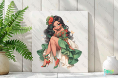 Spring Fashion Girl Sublimation Clipart Product Image 2