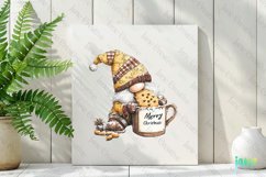 Gnome Coffee Cup Watercolor Clipart Product Image 2