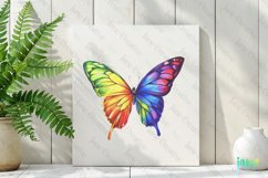 Rainbow Hand Drawing Butterfly Clipart Product Image 2