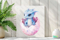 Baby Dragon With Bunny Ears Sublimation Clipart Product Image 2