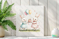 Easter Party Bunny Sublimation Clipart Product Image 2