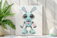 Cute Easter Robot Sublimation Clipart Product Image 2