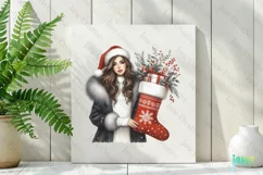 Christmas Fashion Girl Sublimation Clipart Product Image 2