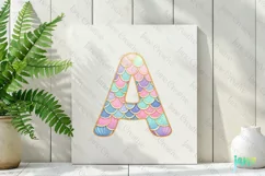 Mermaid Birthday Letter A PNG Clipart Product Image 2
