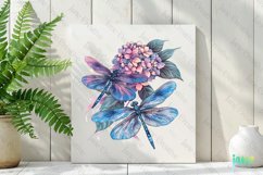 Dragonfly And Flowers Tatoo Clipart Product Image 2