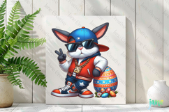 Retro Easter Bunny Sublimation Clipart Product Image 2