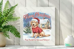Christmas Golden Retriever Dog Puns Clipart Product Image 2
