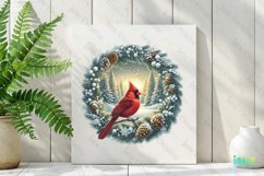 Winter Scene Wreath Sublimation Clipart Product Image 2
