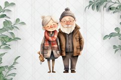 Cozy Winter Vibes Granparents Clipart Product Image 1
