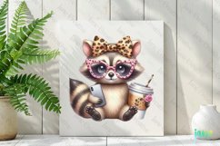 Leopard Fashion Raccoon Clipart Product Image 2