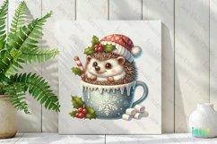 Christmas Mug Hedgehog Clipart Product Image 2