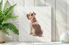 Christmas Yorkshire Terrier Back View Clipart Product Image 2