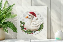 Embroidered Christmas Farm Goose Ornament Clipart Product Image 2