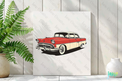 Retro Car Sublimation Clipart Product Image 2