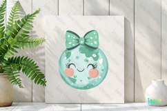 Cute Earth Clipart Sublimation Product Image 3