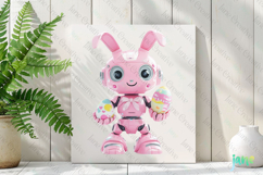 Cute Easter Robot Sublimation Clipart Product Image 2