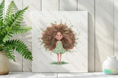 Quirky Plants Girl Sublimation Clipart Product Image 2