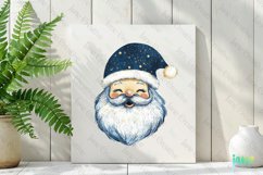 Blue And Gold Christmas Santa Clipart Product Image 2