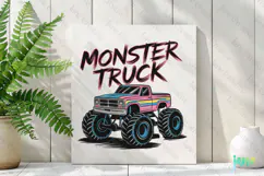 Easter Monster Truck Funny Gamer Boys Kids Clipart Product Image 2