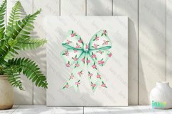 Pastel Preppy Christmas Bow Clipart Product Image 2
