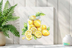 Watercolor Lemon Clipart PNG File Product Image 3