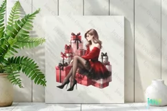 Christmas Fashion Girl Sublimation Clipart Product Image 2