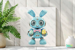 Cute Easter Robot Sublimation Clipart Product Image 2