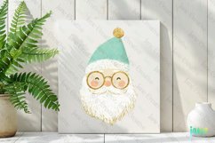 Gold And Mint Christmas Groovy Santa Clipart Product Image 2