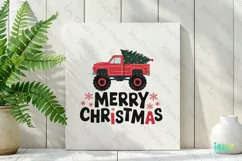 Merry Christmas Truck Kids Christmas Clipart Product Image 2