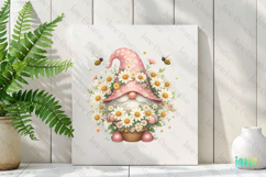 Spring Gnome And Daisy Clipart Product Image 2
